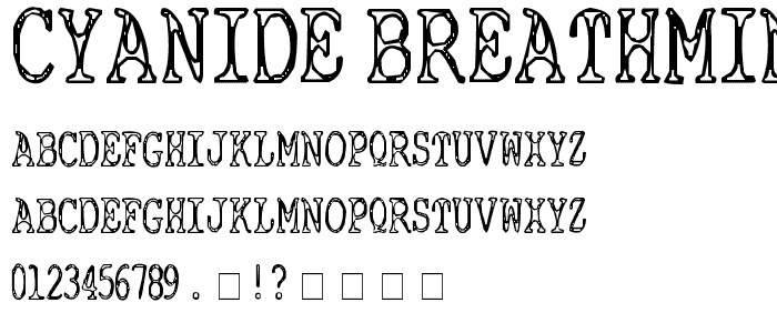 Cyanide Breathmint font